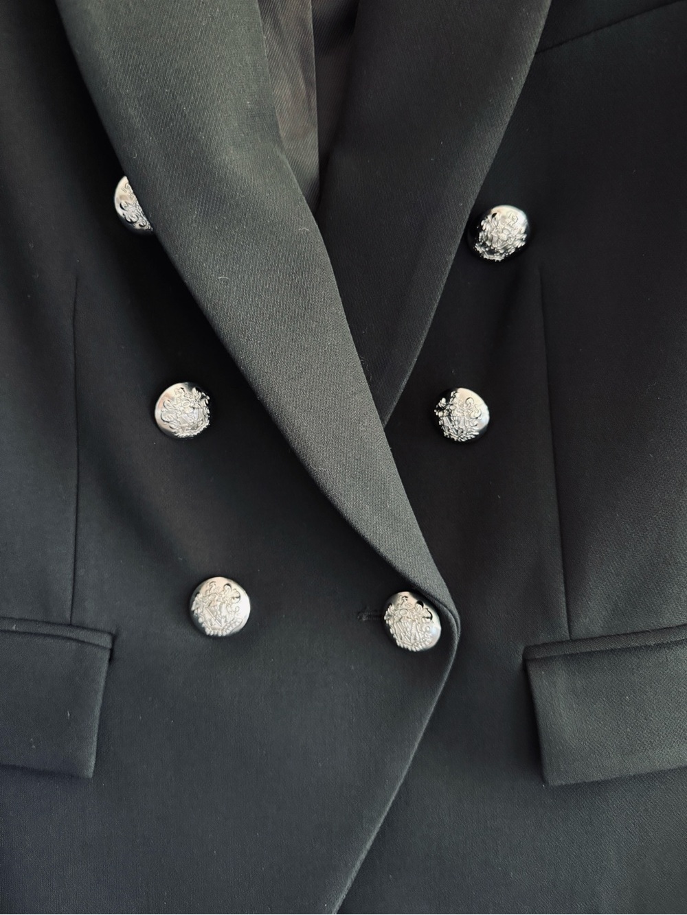 Veronica Beard Black Miller Dickey Jacket with Silver Buttons - Picture 6 of 11